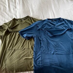 NEW Kangaroo pocket shirt for men / dads  Carrier Green and Blue V-Neck Tops